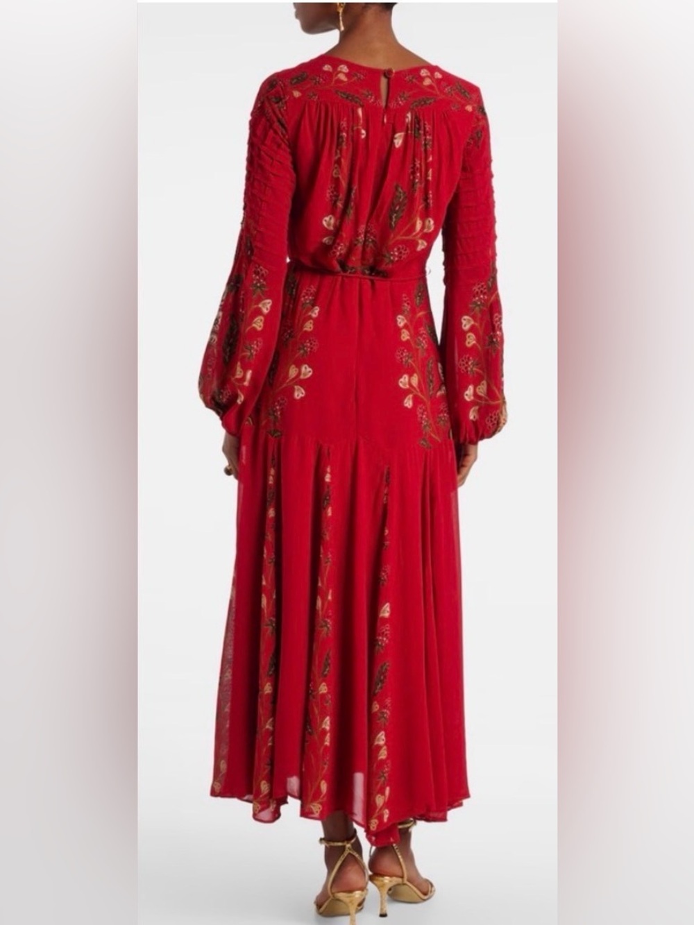 FARM Rio Red Floral-Embroidered Maxi Dress - Picture 6 of 8